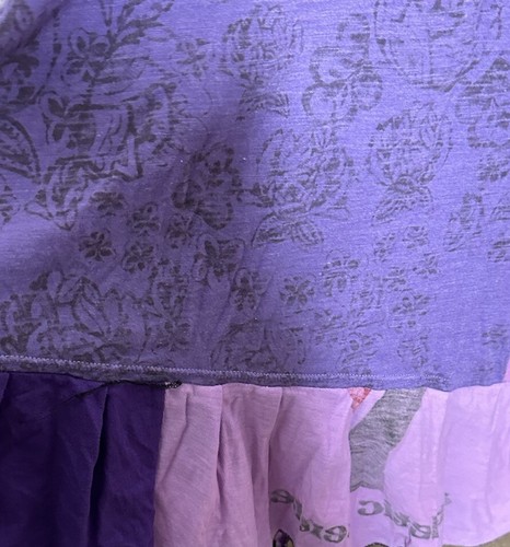 Vestido sin mangas Anne Aspirations acolchado trabajo vanguardista boho retazos púrpura estampados mixtos - Imagen 11 de 17