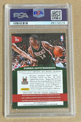 2013 Panini #194 Giannis Antetokounmpo RC PSA 8.5 Buck 2x