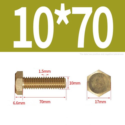 M3-M12 High Tensile Brass Set Screws Metric Hex Head Fully Threaded Bolts DIN933 - Picture 74 of 88