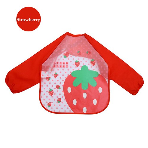 New Cartoon Baby Kids Toddler Waterproof Long Sleeve Apron Art Smock Feeding Bib - Picture 7 of 12