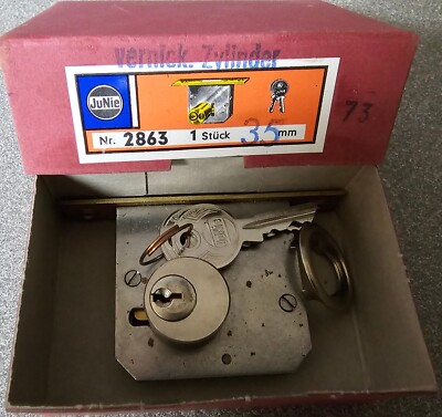Junie 2826 Zylinder Riegelschloss D35mm Zylinder matt vernickelt 6 Stück