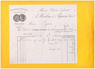 NANCY & METZ (54 / 57) SCHUHFABRIK ''WEBER / HERBIN & PIGEON'' um 1881