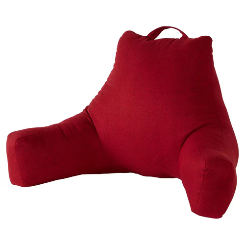 Solid Scarlet Basketweave 22 In. X 34 In. Jumbo Bed Rest Pillow - Picture 6 of 12
