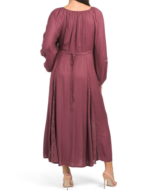 free people women's southwest lace maxi dress Free People Women's Southwest Lace Maxi Dress - Plum