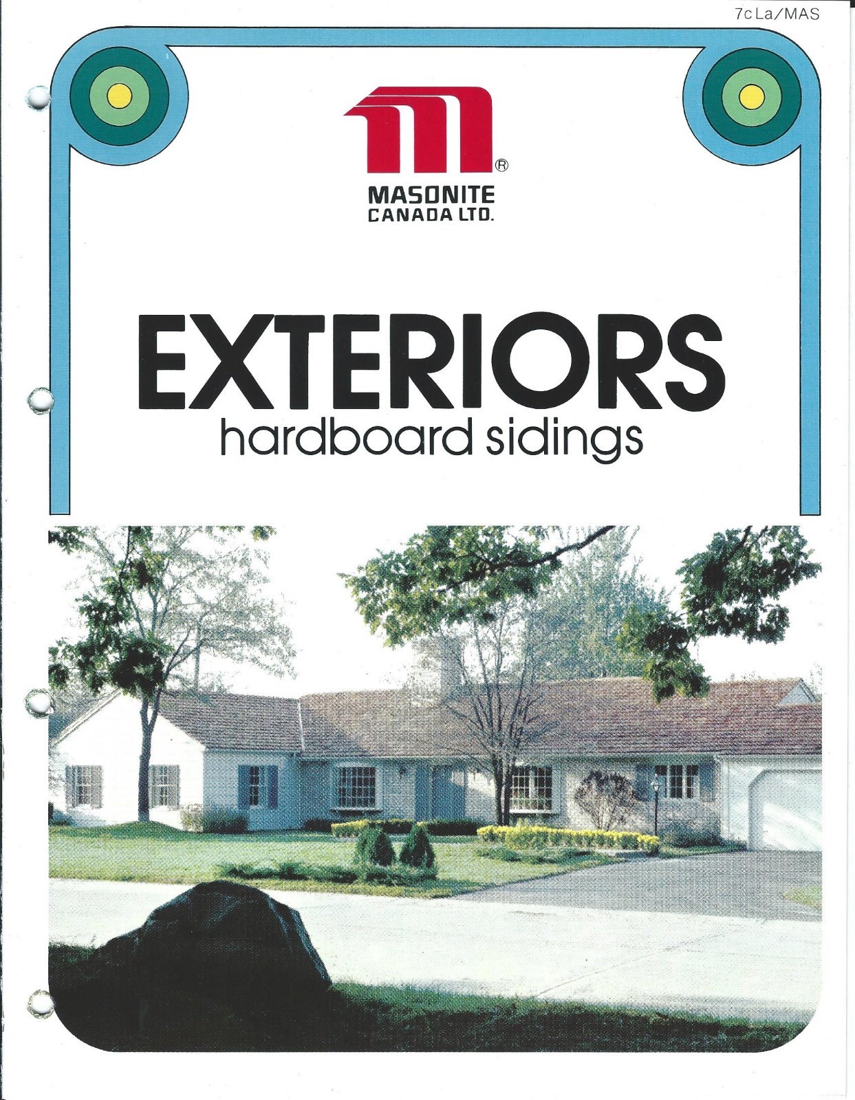 Brochure Masonite Canada Exterior Hardboard Siding c1977 (AF47