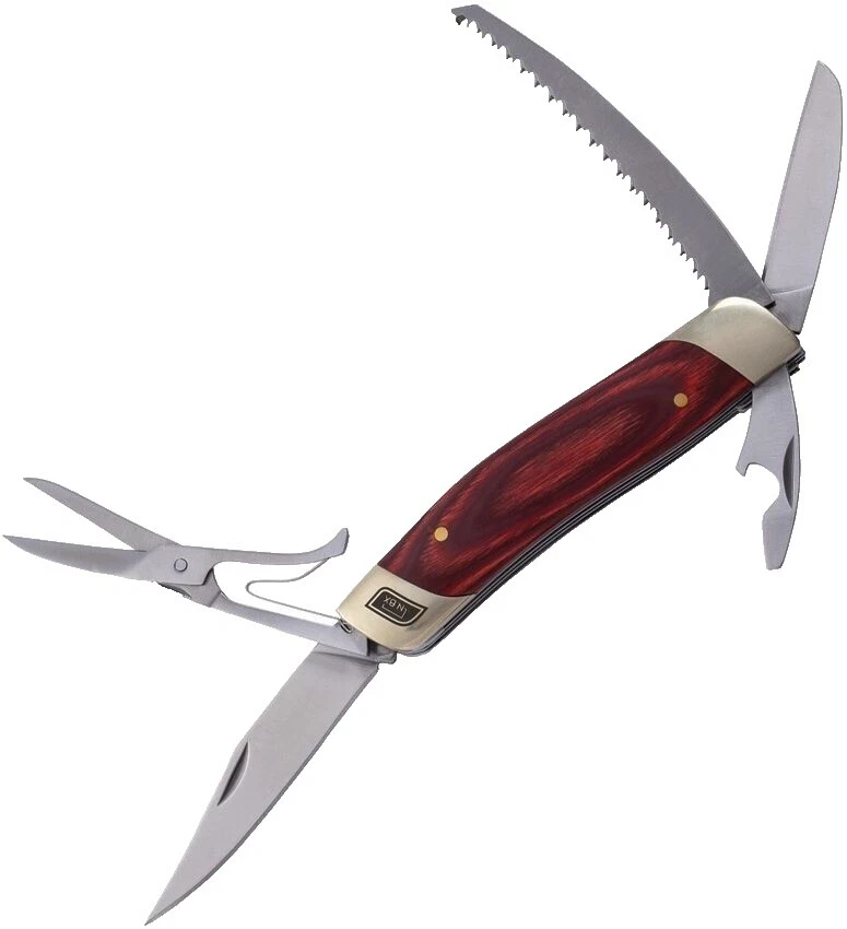 Stainless Steel Blade Wood Handle Multi-tool Collectible Folding Knives