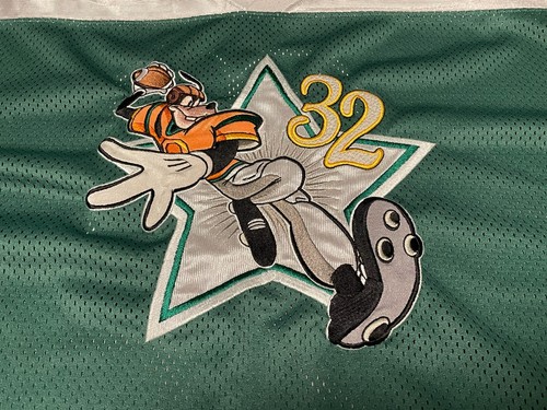 Vintage Disney's GOOFY #32 Football Sports Jersey Adult Size XL Throwback Green - Picture 3 of 7