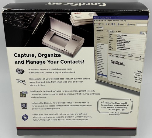 CardScan Personal 60 II Pass-Through Business Card Scanner- Full Package - Picture 17 of 20