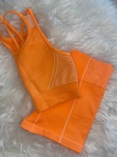 Workout Gym Clothes Women Seamless Yoga Sports Bra Top High Waist Fitness Shorts