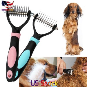 Pet-Dog-Cat-Hair-Shedding-Blade-Trimmer-Grooming-Rake-Comb-Brush-Open-Knot-Knife