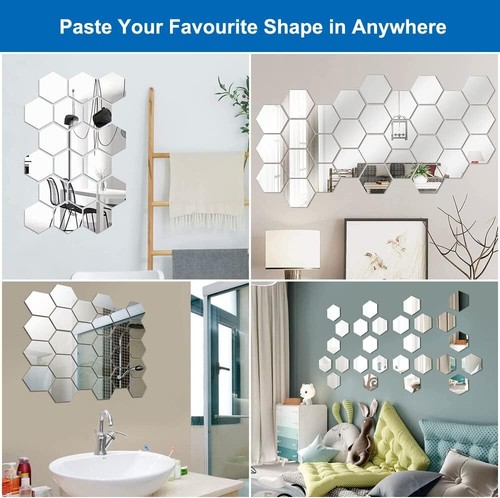 Spiegelfliesen Fliesenspiegel Klebefliesen Glas Selbstklebend 24er Set Echtglas - Bild 7 von 20