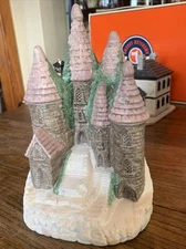 Vintage Byron Molds Ceramic Castle Village Family Christmas