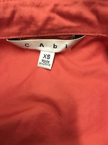 Cabi Women's Jacket Orange Full Zip Lightweight Jacket Windbreaker Size XS - Picture 9 of 11