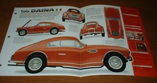 1951 Siata Daina Gt 208c Spec Sheet Brochure Poster Print Photo 208 C 51 50-58