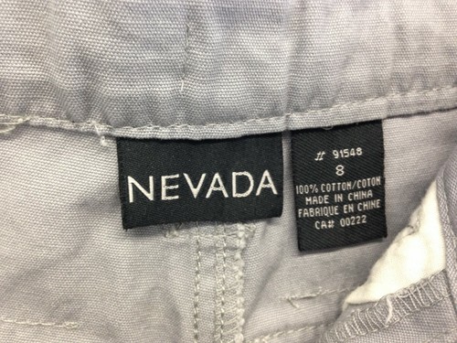 Nevada New Size 8 Boys Light Gray 100% Cotton Skater Board Shorts - Picture 4 of 5