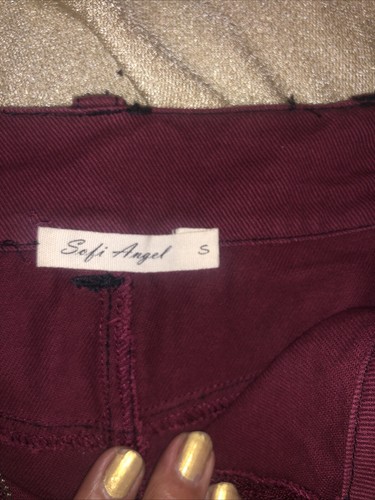 Forever 21 women’s mini skirt Burgundy Denim New With Tag Size Small - Picture 5 of 8