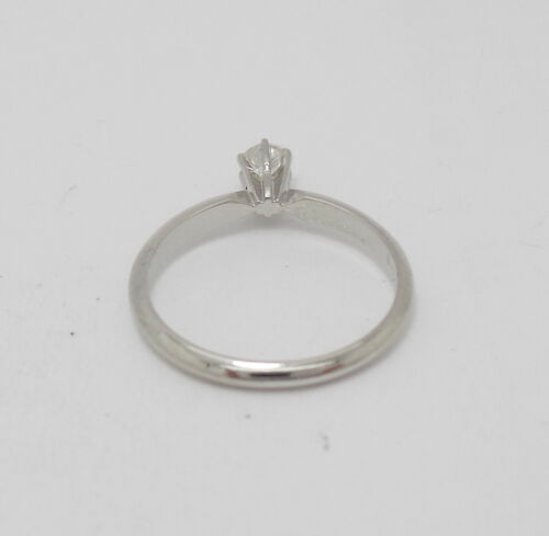 1/5CT Natural Diamond Solitaire Engagement Wedding Bridal Ring 14K White Gold - Picture 10 of 13