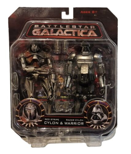 BATTLESTAR GALACTICA  RED STRIPE CYLON & RAZOR CYLON WARRIOR + CYLON CENTURION - Picture 1 of 11