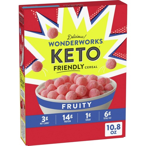 Delicious! Wonderworks KETO Friendly Cereal Snack Fruity 10.8 Oz. 1224