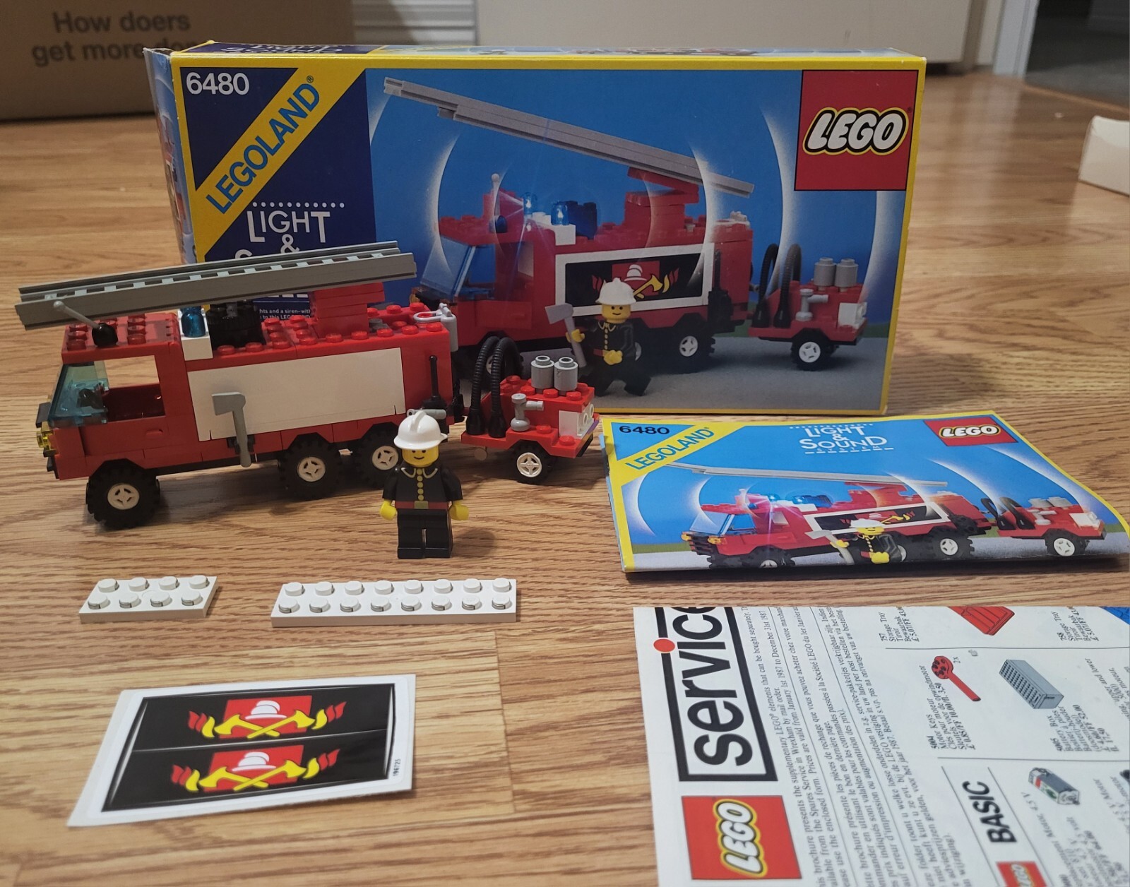 Lego 6480 Light and Sound Fire Truck Lego Land Exclusive Fire Fighter Control