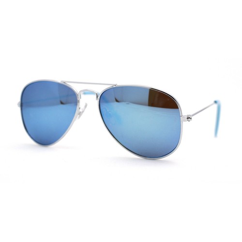 Child Size Kids Color Mirror Classic Iconic Tear Drop Officer Sunglasses - Picture 2 of 21