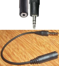 3"short adapter Cable/Cord/Wire 1/8"inch 3.5mm Male 2.5mm Female Stereo/Audio SH
