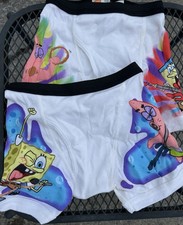 Vintage 2 pairs of Sponge Bob boys size 4 boxer briefs