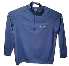 Adidas Golf Corp. Pullover 1/4 Zip Men's Navy Blue Stretch Long Sleeve Top XL.