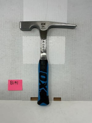 OX Tools 24oz Brick Hammer Forged Steel Straight Head