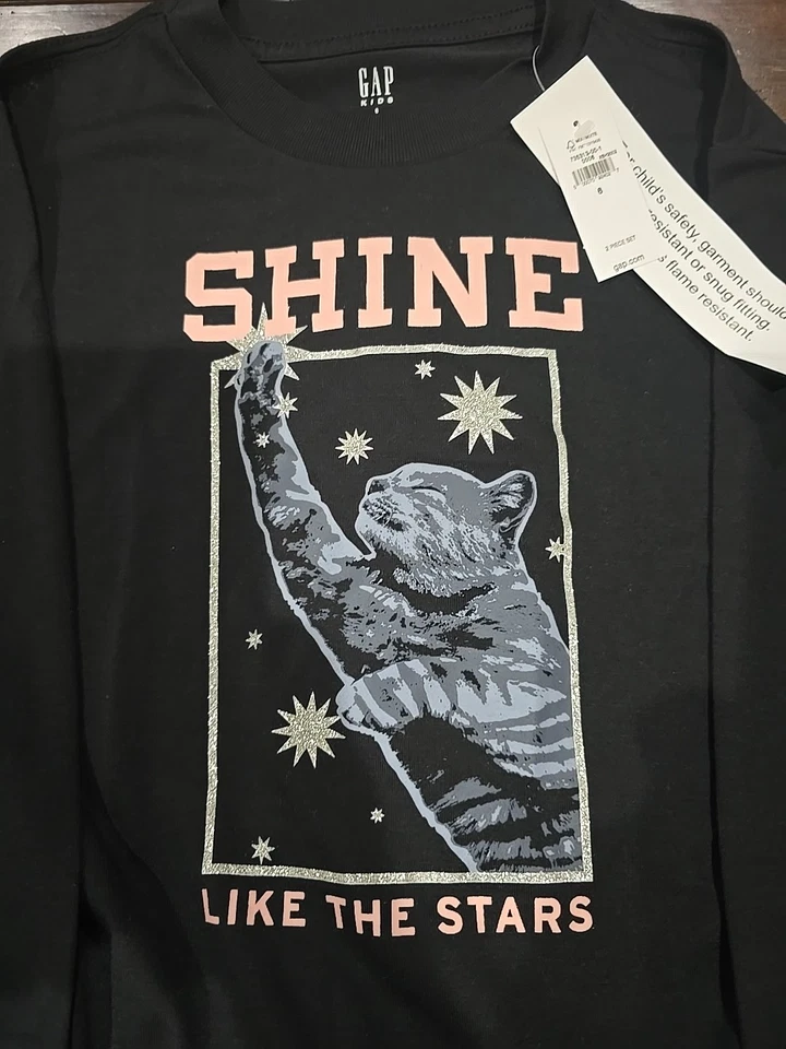 Gap Kids Size 6 Long Sleeve Shine Like The Stars Nwt - Image 2 of 4