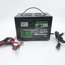Schauer Vintage 50 Amp 10 Amp Start Charge Model J 412N Car Battery Charger