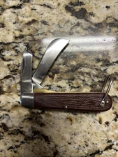 VINTAGE Klein Tools Electrician’s 2 Blade Folding Pocket Knife. Made In The USA.