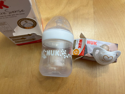 NUK  Nature Sense Babyflasche mit Trinksauger 150 ml Gr S 0-6 Mon
