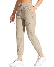 Women's Cargo Joggers Hiking Pants Lightweight Quick Dry Water Resistant Pockets