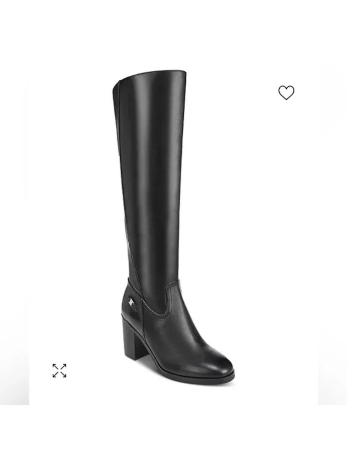 GIANI BERNINI Womens Black Odettee Almond Toe Block Heel Riding Boot 7.5 M