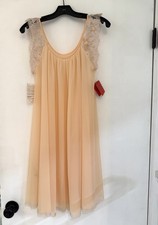 Vintage Claire Sandra by Lucie Ann Nightgown, New with Tags, Peach, Small
