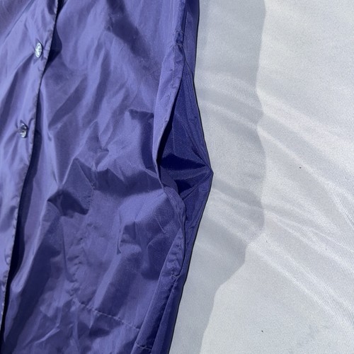 Vintage The Totes Coat Size 10 Purple Midi Raincoat 100% Nylon Perwinkle - Picture 2 of 10