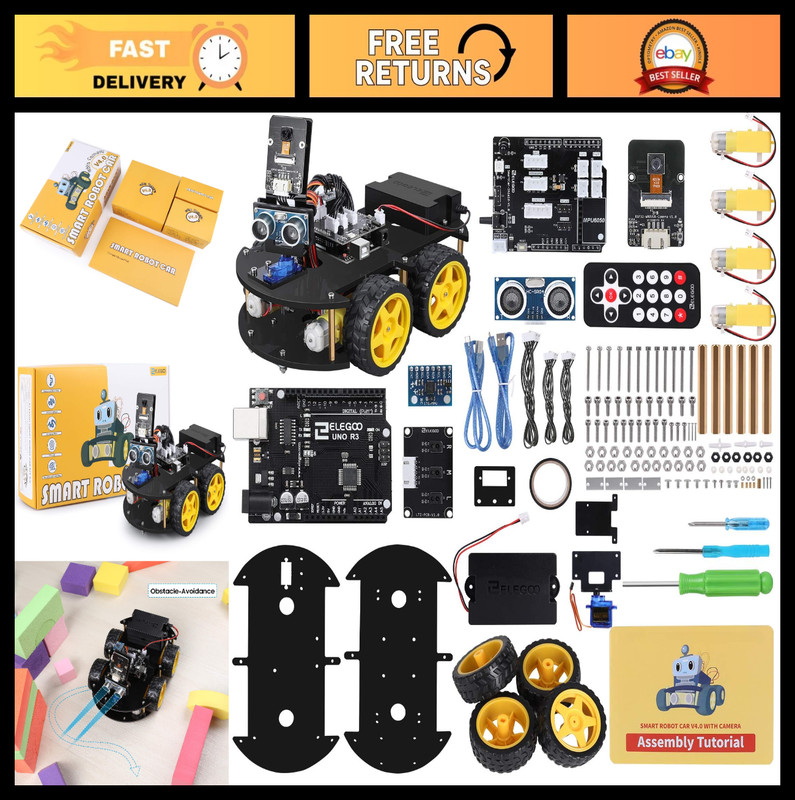 Smart Robot Car Kit for Arduino - STEM Coding Gift for Kids 8-16, Engineering To