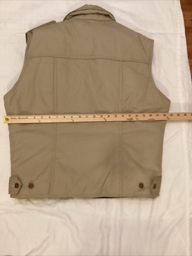 VTG Adventure Gear Goose Down Hunting vest classic  Men’s L Tan Corduroy Patch - Picture 11 of 12
