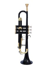 Trumpet Black Brass Finish 3 Valves/with Case and MP
