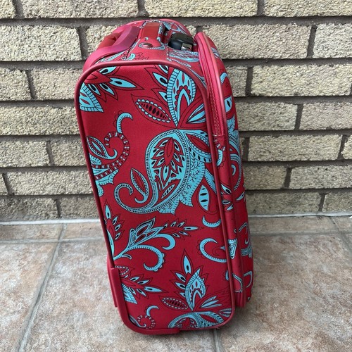 It Luggage Medium Upright 2 Wheel Expandable Suitcase Bag Red Blue Floral - Picture 6 of 12