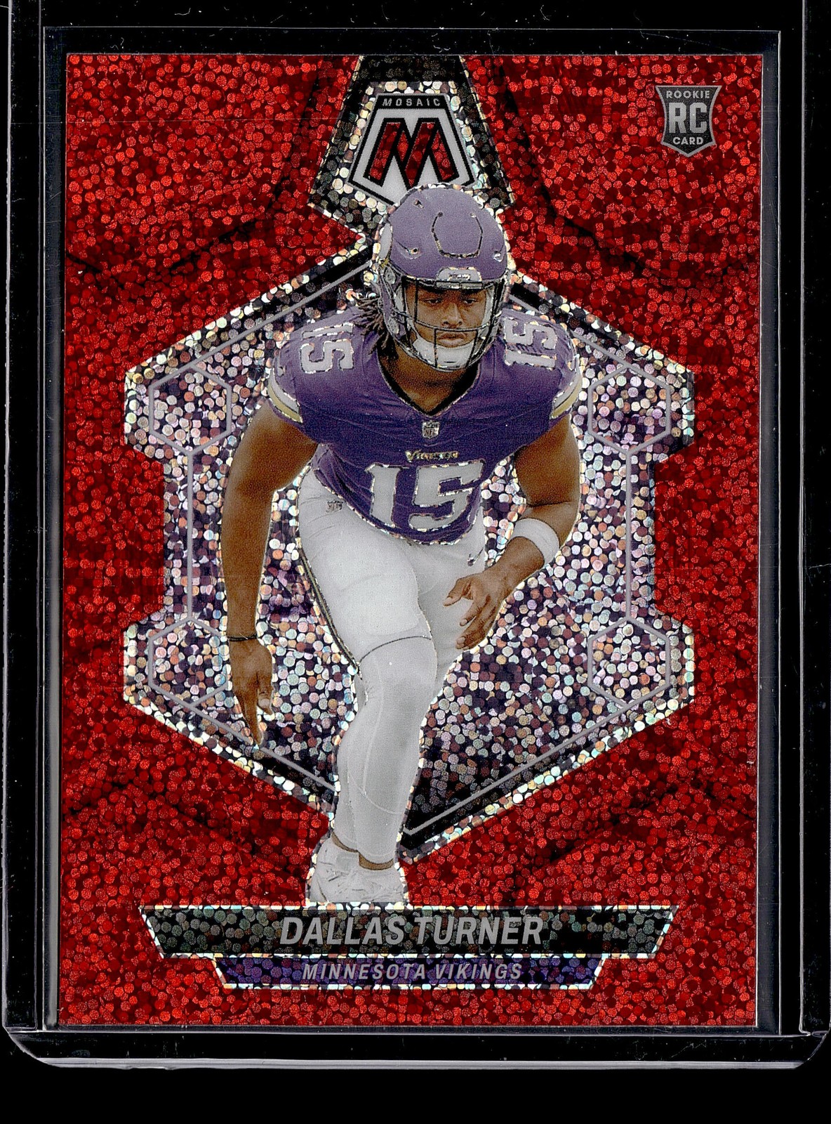 2024 Panini Mosaic Dallas Turner Red Sparkle #317