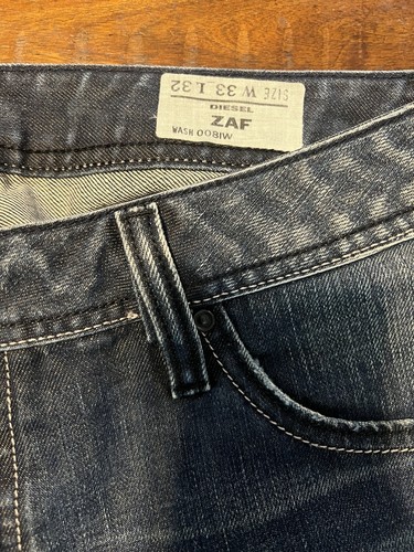 Diesel Zaf Bootcut Jeans Herren 33x32 Blau Button Fly Denim Flare - Bild 2 von 8