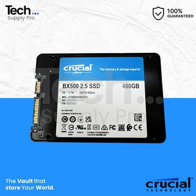 CT480BX500SSD1 Crucial BX500 480GB SATA 6GB/s 2.5'' Solid State Drive