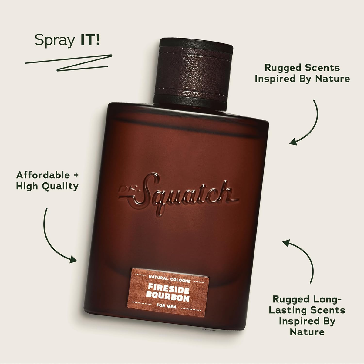 Dr. Squatch Fireside Bourbon Cologne is inspired by the classic