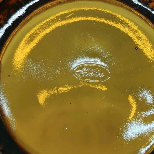 Fenton Lily Of The Valley Glass Candy Dish With Lid Caramel Opalescent - Picture 15 of 19