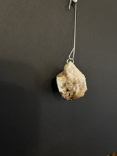 Set Of 3 Natural Geode Christmas Ornaments Very Unique Great Conversation Piece