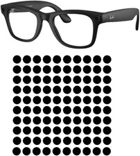 100pcs LED Light Blocking Stickers for Ray-Ban Meta Average, Black