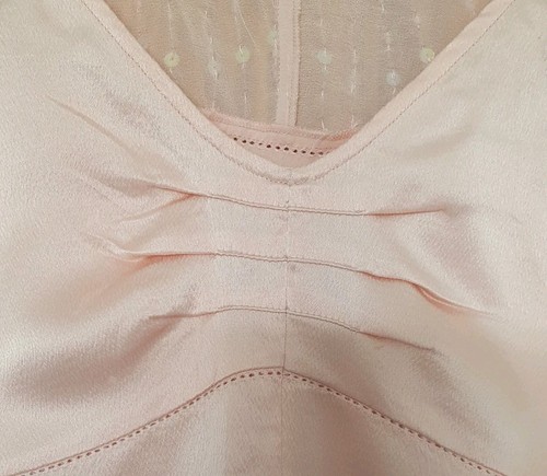 FENN WRIGHT MANSON Silk Top UK 8 Nude Pink Sequin Detail L23" Vgc - Picture 6 of 9