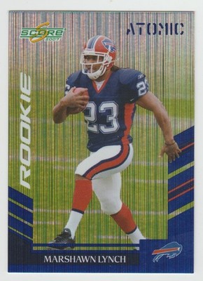 MARSHAWN LYNCH 2007 Score ATOMIC Rookie Card #381 SP RC Set Break SEE SCANS A2